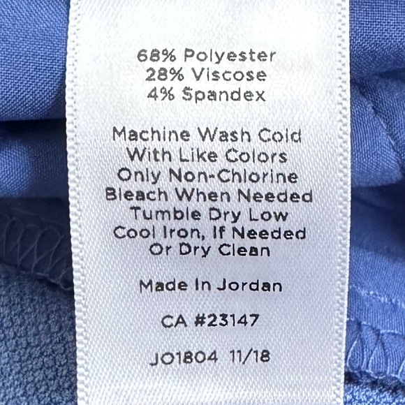 Talbots Hampshire Straight Leg Ankle Pants Blue Classic Office Size 14 NWT - Picture 13 of 16